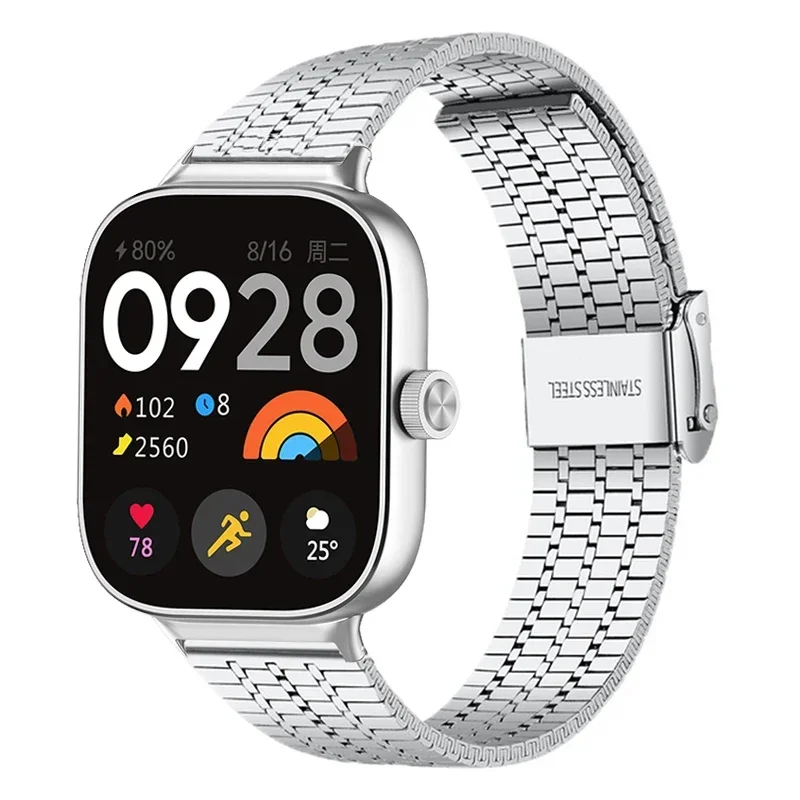 Fischschuppen-Metall Edelstahl Schnellverschluss-Armband für Xiaomi Smart Band 8 Pro/9 Pro Armband – Detail 2