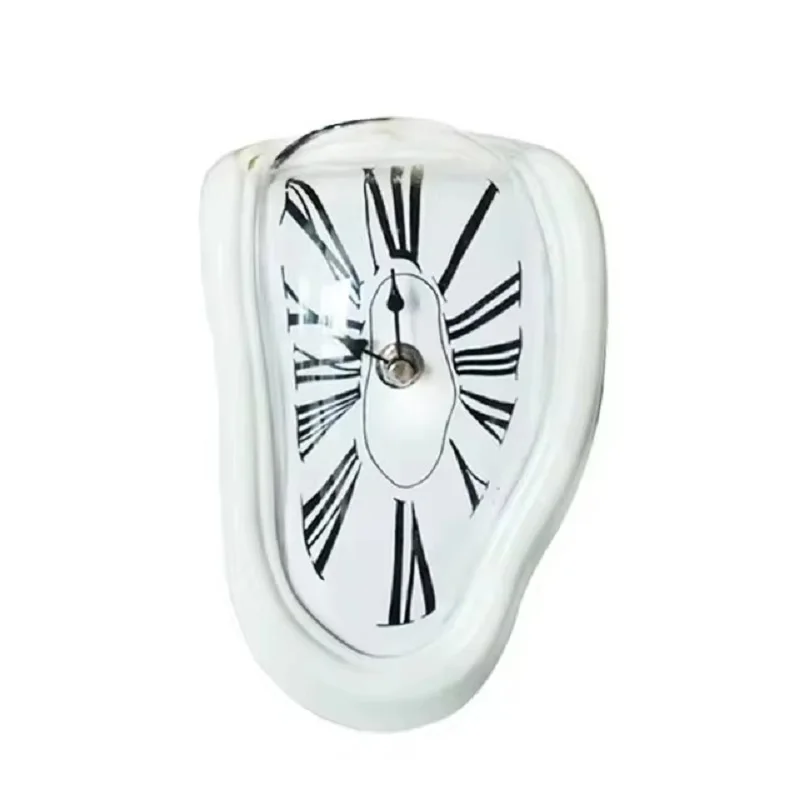Wall Clock Melting Melted Gift Decor Art Inspired Twisted Shelf Hanging Surrealist Shop Office Home