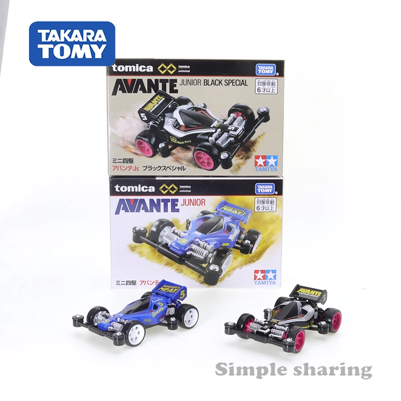 

Takara Tomy Tomica Premium Unlimited Mini 4WD Avante Jr. Синяя и черная специальная модель автомобиля из металлического сплава