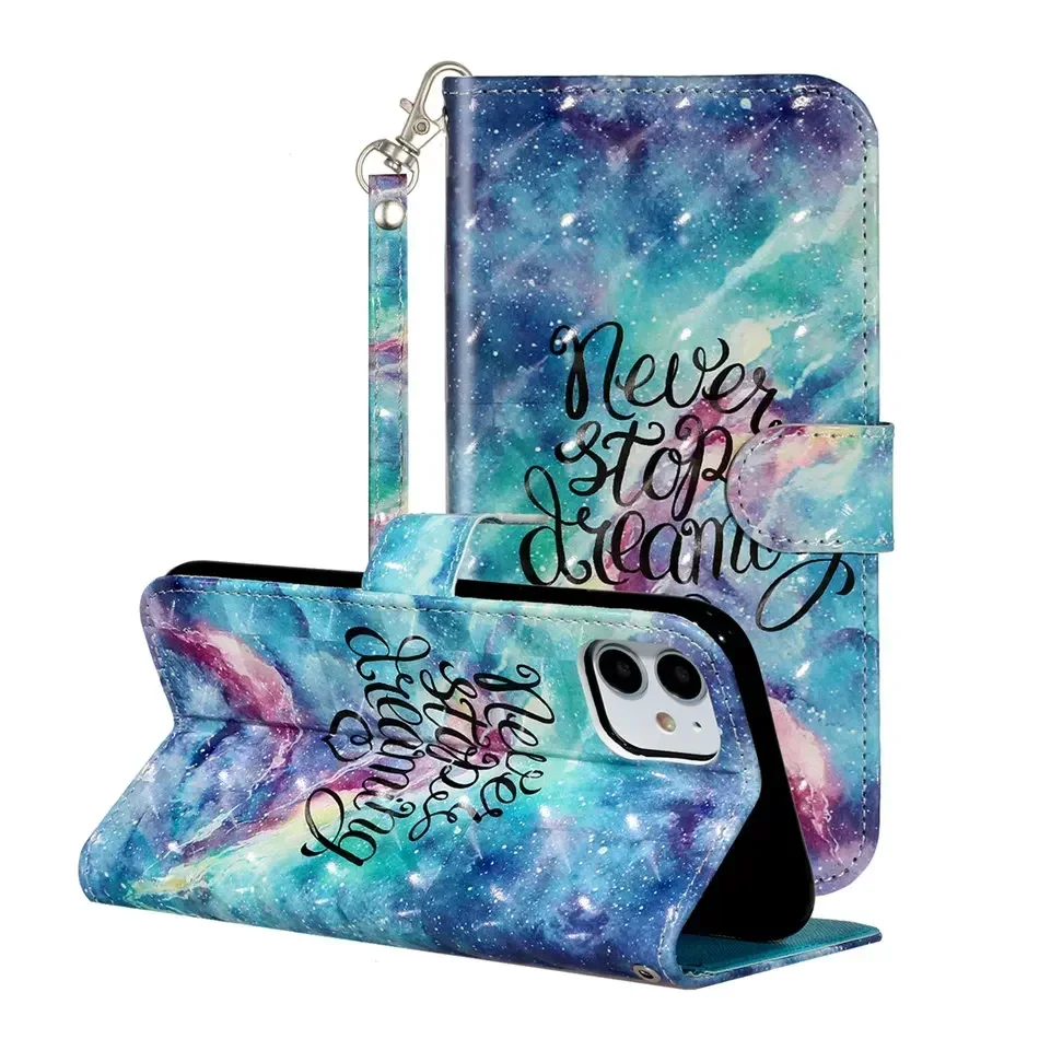 Chic Leather Flip Wallet Case with Card Slots - Cute Design