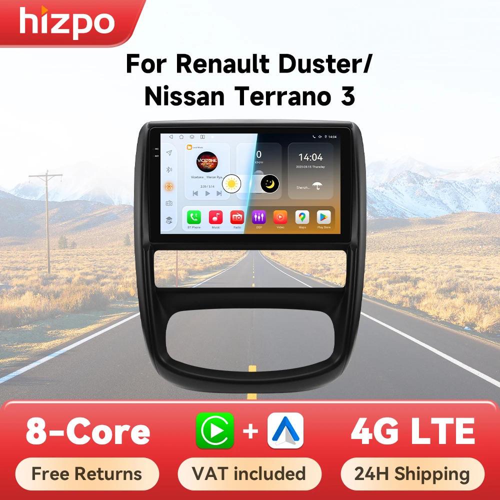 Hizpo Auto Intelligente Systeme Für Renault Duster 2010-2015 Für Nissan Terrano 3 2014-2022 Stereo Für Apple carplay Radio GPS