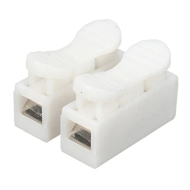 B21B 500Pcs 플라스틱 2 핀 푸시 빠른 케이블 커넥터 배선 터미널 10A 250V