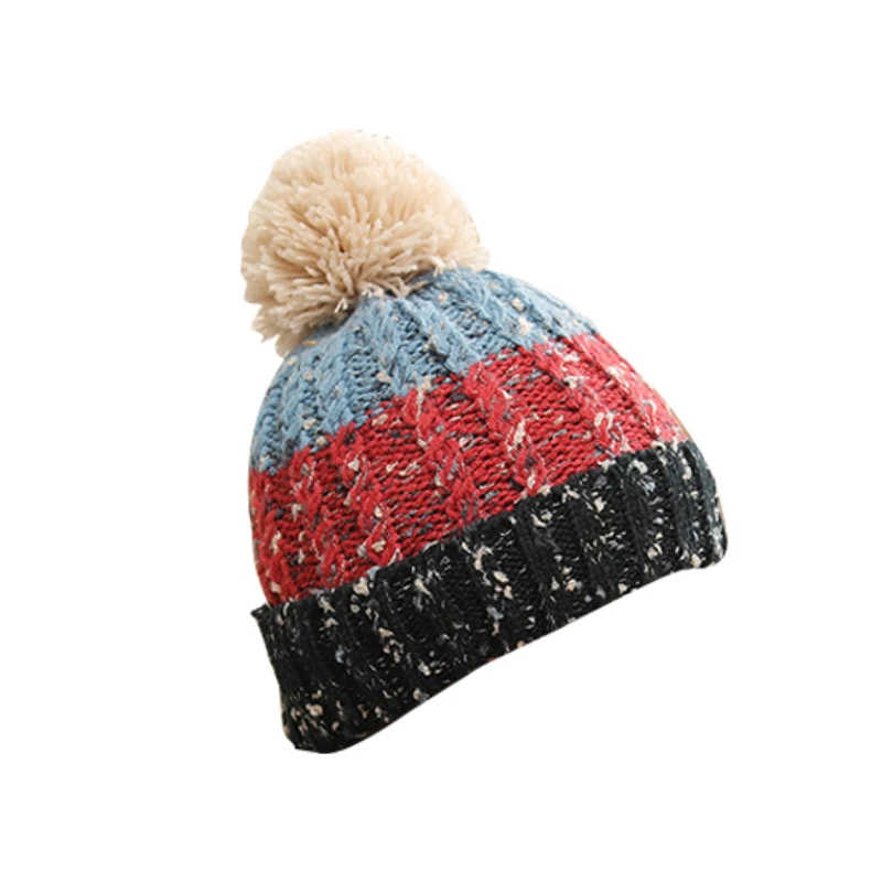 

2023 Autumn and Winter New Korean Knitted Knitted Hat with Woolen Color Women's Warm and Comfortable Ear-protection Hat