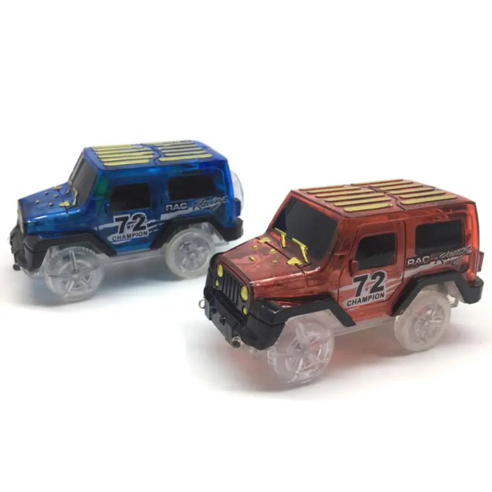 Mini LED Inertia Power Light Up Cars Track Car Electronic Car Toy Race Track 4