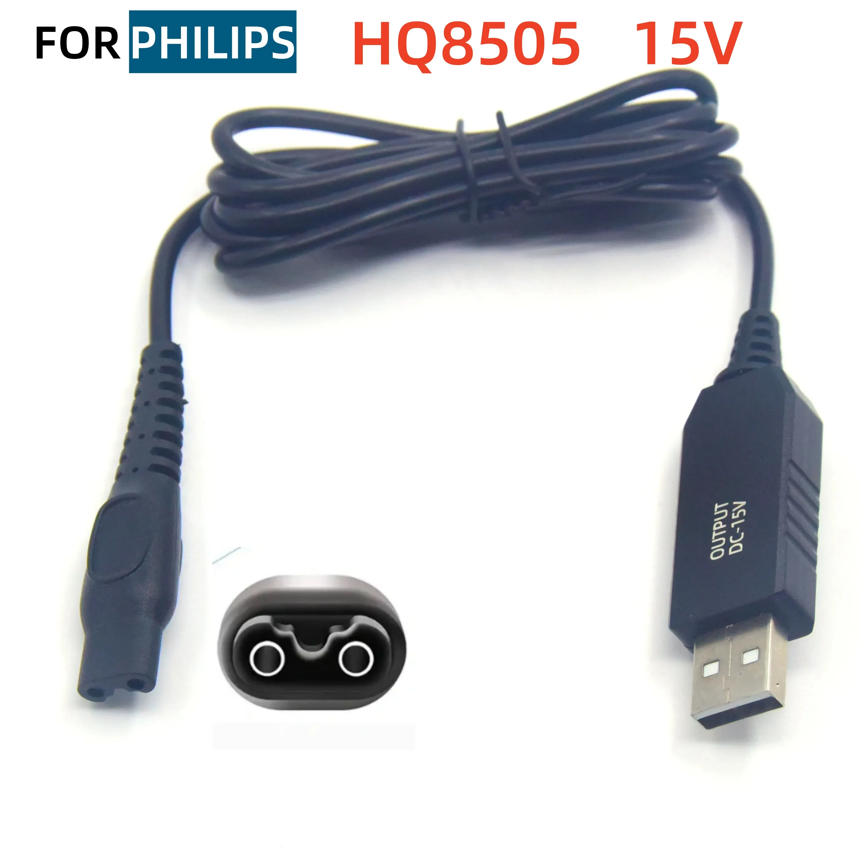 Hq8505 Cavo Di Alimentazione Per Caricabatterie Usb 15V Per Philips Electric Shaver Series 3000 5000 7000 9000 Norelco One Blade Qp6520 Qp6510