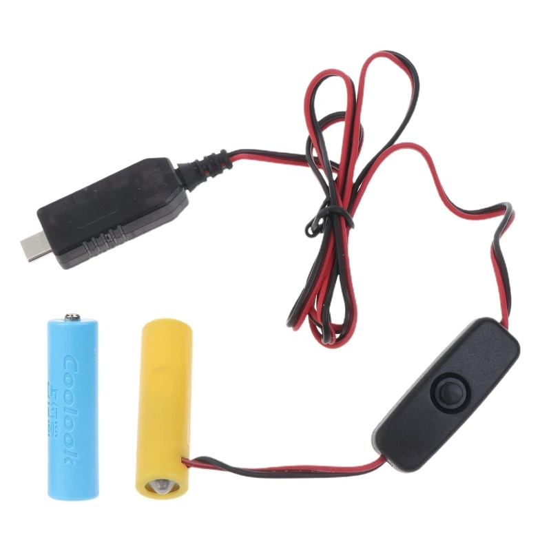 Адаптер питания C5AE USB C на 3 в для батареек AA, заменяет 2 батарейки 1,5 в AA