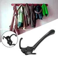 Moderne 3 crochets patère mural Robe porte-vêtements chapeau mur cintre Chrome or pour chambre vêtements entrée meubles 3