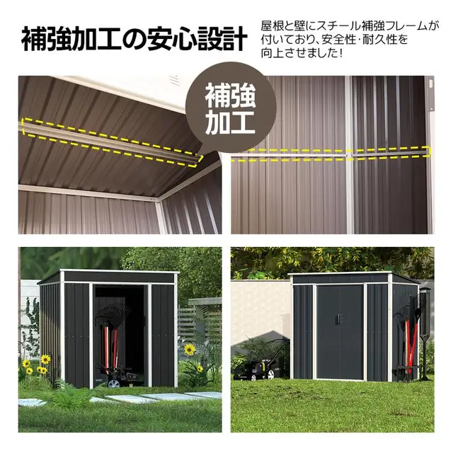 **Trou de nouveau produit :** "Nouveau hangar de rangement extérieur en acier 2023, grand hangar de jardin pour usage extérieur, 192 cm de large, 125 cm de profondeur, 185 cm 2