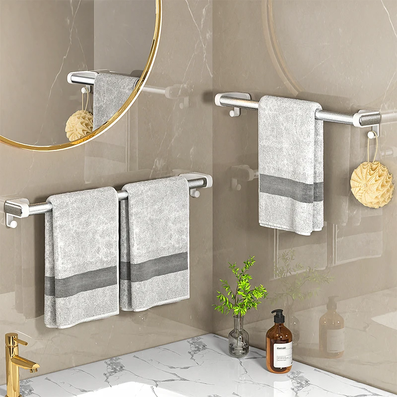Toilet-space-aluminum-bathroom-towel-hanging-rod-no-punch-long-hanging ...
