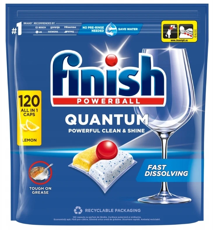 Finish Quantum KAPSUŁKI Do Zmywarki LEMON 240 szt z Polski za $26.31 / ~95zł