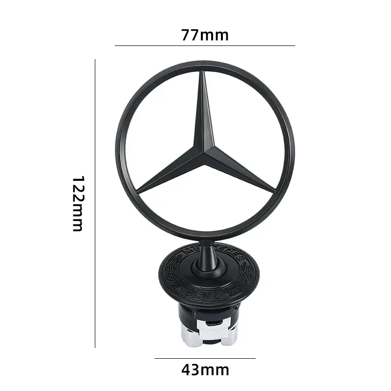 car logo Star Bonnet Badge For Benz C E S Class W204 W205 W212 W213 W211 W220 W222 W223