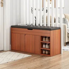 Tabouret porte chaussures, porte de la maison, coussin souple, multifonctionnel, peut s'asseoir et porter des chaussures, organisateur de rangement