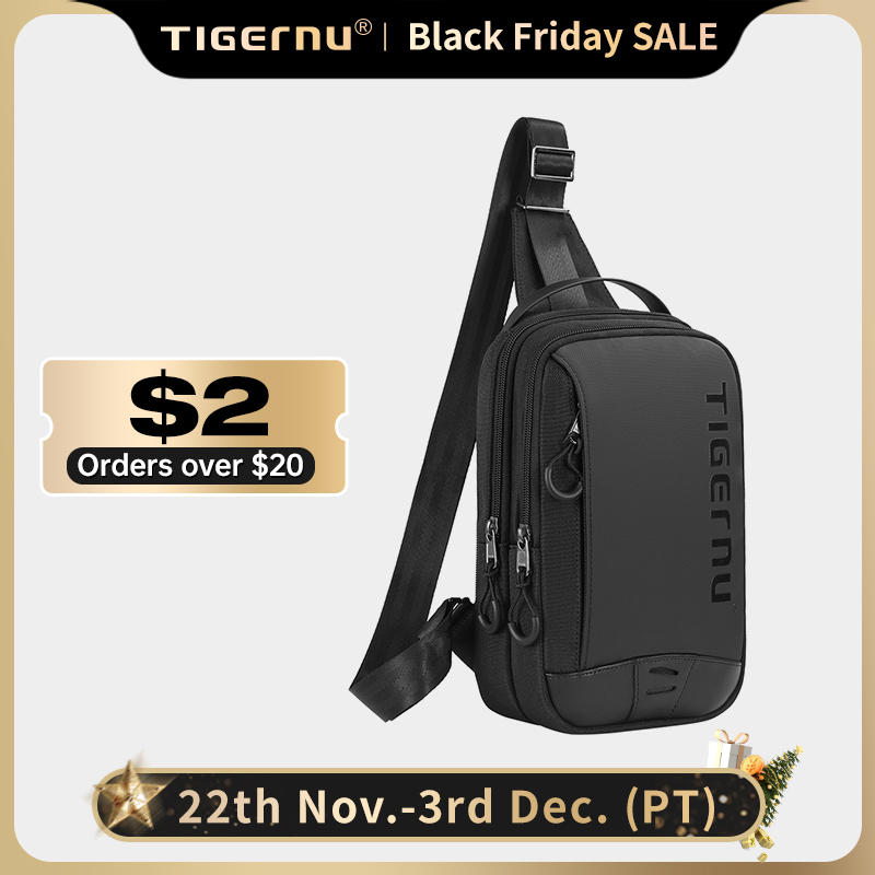 Lifetime Warranty Chest Bag For Men Cool Style Men Shoulder Bag 9.7inch IPad Bag Casual Male Crossbody Bag Lightweigt Mini Bags