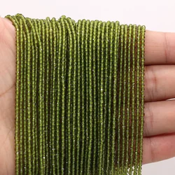 Natural 2mm Dark Green Spinel Beads for Jewelry Crafting - 38cm Strand (Olive green)