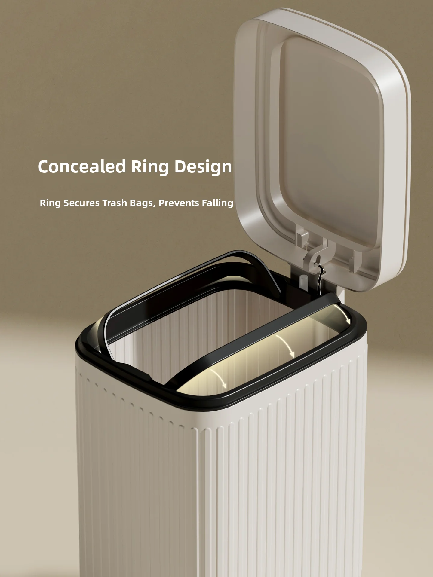 Large Capaci Kitchen And Living Room Tra Can with Lid Home Use High End Luxury Waste Bin Double Open pe Long Tub ape