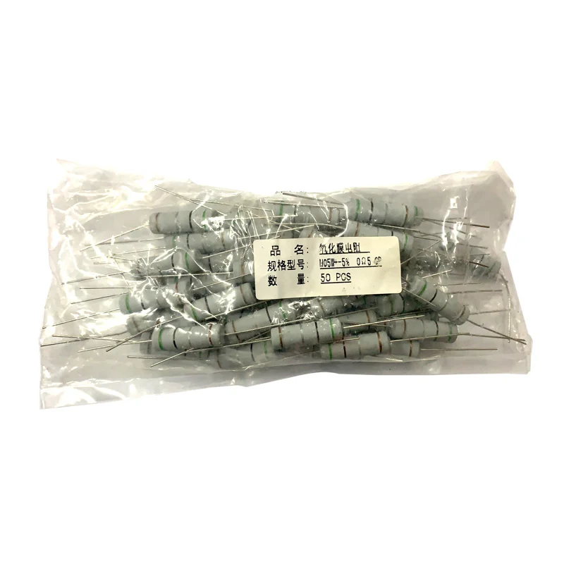 Metal Film Resistor 5pcs 100 Ohm 100R 100E 5W 5 Watts Metal Oxide Film Resistor Metal Film Resistors