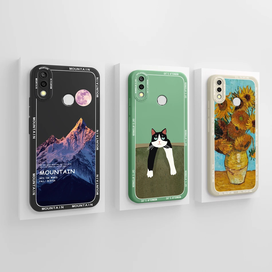 Oil Painting Liquid Silicone Back Cover Phone Case