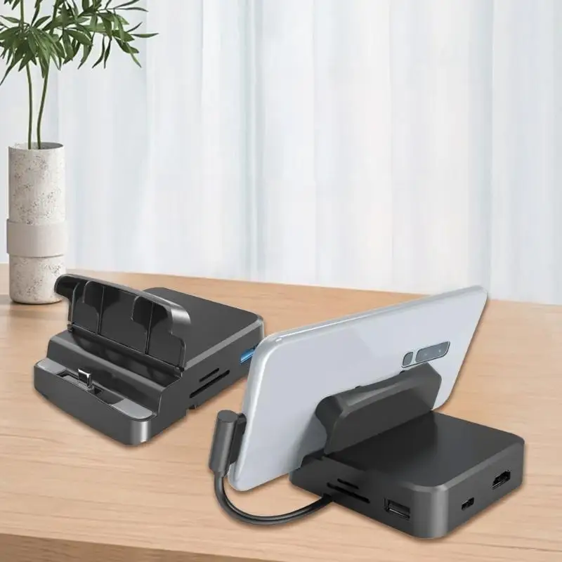 31BA MultiDevice USB C 도킹 스테이션 USB C 허브(데이터 포트 포함) PD 충전 포트 메모리 카드 리더기, 연결성 향상
