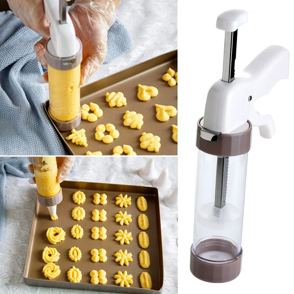 Cookie Press Kit-Cookie Press Making Gun Biscuits Cake Mold Maker Machine Dessert Decoration cookie maker press kit