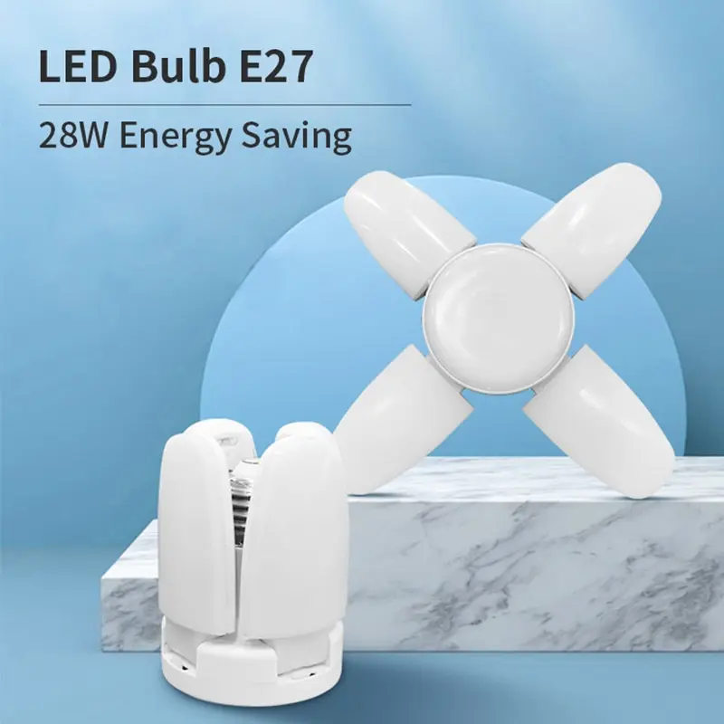 

E27 Sector LED Light Bulb Energy Saving Mini Compact Foldable Light Bulb Household Light Warehouse Garage Light Warm White