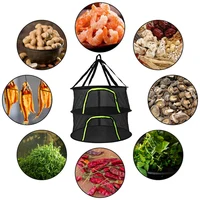 Herbs Drying Net 2 Layers Hanging Basket Folding Rack For Vegetable Flowers Buds Plants Organizer Mesh Dryer Bag With Zipper 2