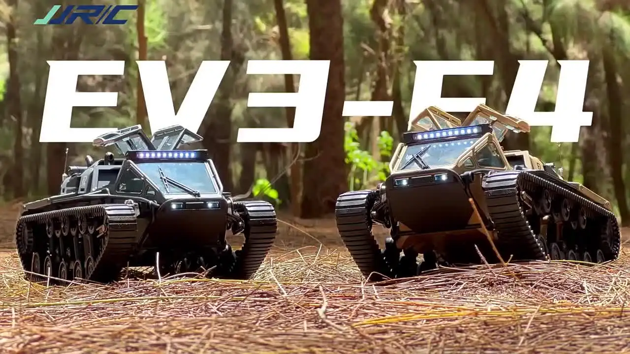 JJRC C8812 LED ライトフルスケールタンク JJRC C8812 High-Speed RC Tank Car – 360° Drift, Dual Motors