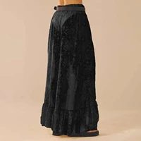 Women Asymmetrical Lace  Flowy Skirts Vintage Long Skirts High Waist Ruffle Midi Aesthetic Ladies See Through Elastic Skirts - Image 6
