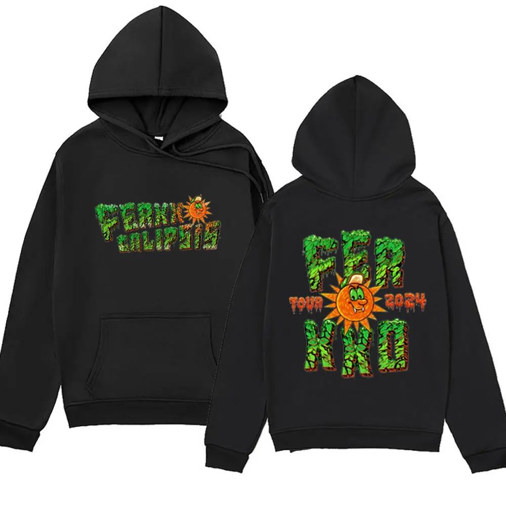 Rap Feid Ferxxo Ferxxocalipsis Tour 2024 Hoodie Men Women Winter Long Sleeve Fleece Sweatshirt Oversized Hip Hop Hoodies Male