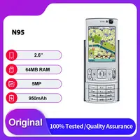 Original Unlocked N95 Single Sim GSM 3G  Mobile Phone Russian Arabic  Keyboard Made in Finland