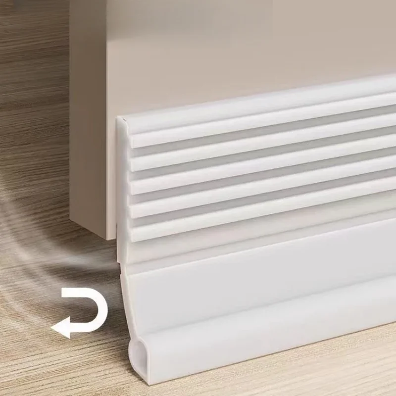 Adjustable Door Bottom Seal Strip PVC door sound insulation strip windproof sticker water repellent cockroach bottom gap door seal strip sealing strip tape sealing strip rubber door weatherstripping door weatherstripping
