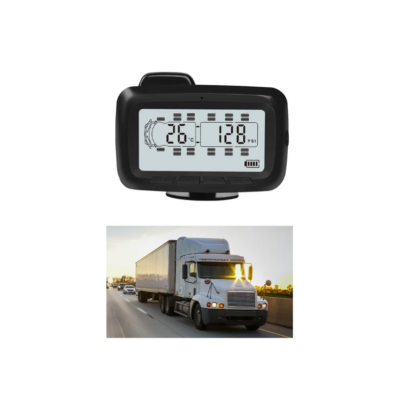 High-quality Smart Wireless Solar Tire Pressure Monitor System With 26 18 16 14 12 10 8 4 RV Truck TMPS Sensors