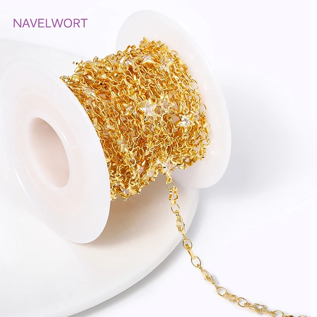 18k Gold Plated Chain Jewelry Making  Jewelry Chains Bulk Jewelry Making -  Wholesale - Aliexpress