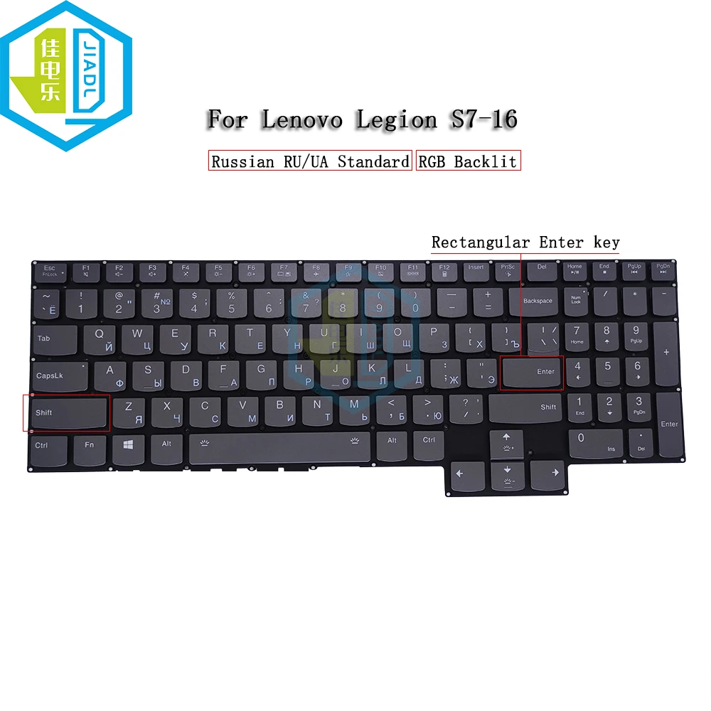 Teclado Retroiluminado para Lenovo Legion s7 16aph8 16irh8 16arha7 16ikah Y750-us Cor Rgb Luz de Fundo V193020a-us