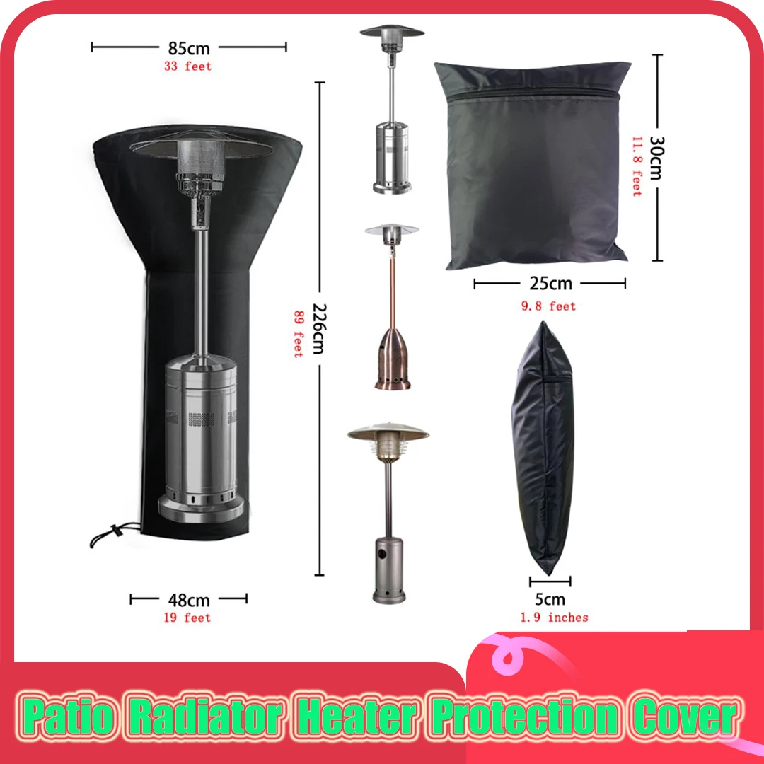 Patio Radiator Heater Protection Cover Waterproof Windproof Dustproof Pyramid Vertical Outside Universal Multi-Purpose Cover