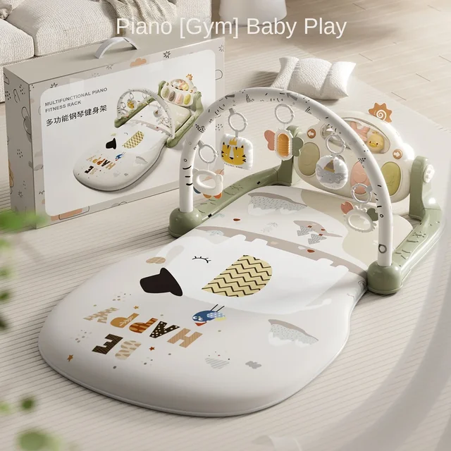 Multifunctional Baby Activity Gym Mat Play Gym Mat Kick and Play Piano Fitness Rack Soft and Early Educational Toy Gift for Baby 1