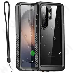 Waterproof Metal Aluminum Luxury Phone Case with IP68 Rating - Samsung S26 Ultra (Black)