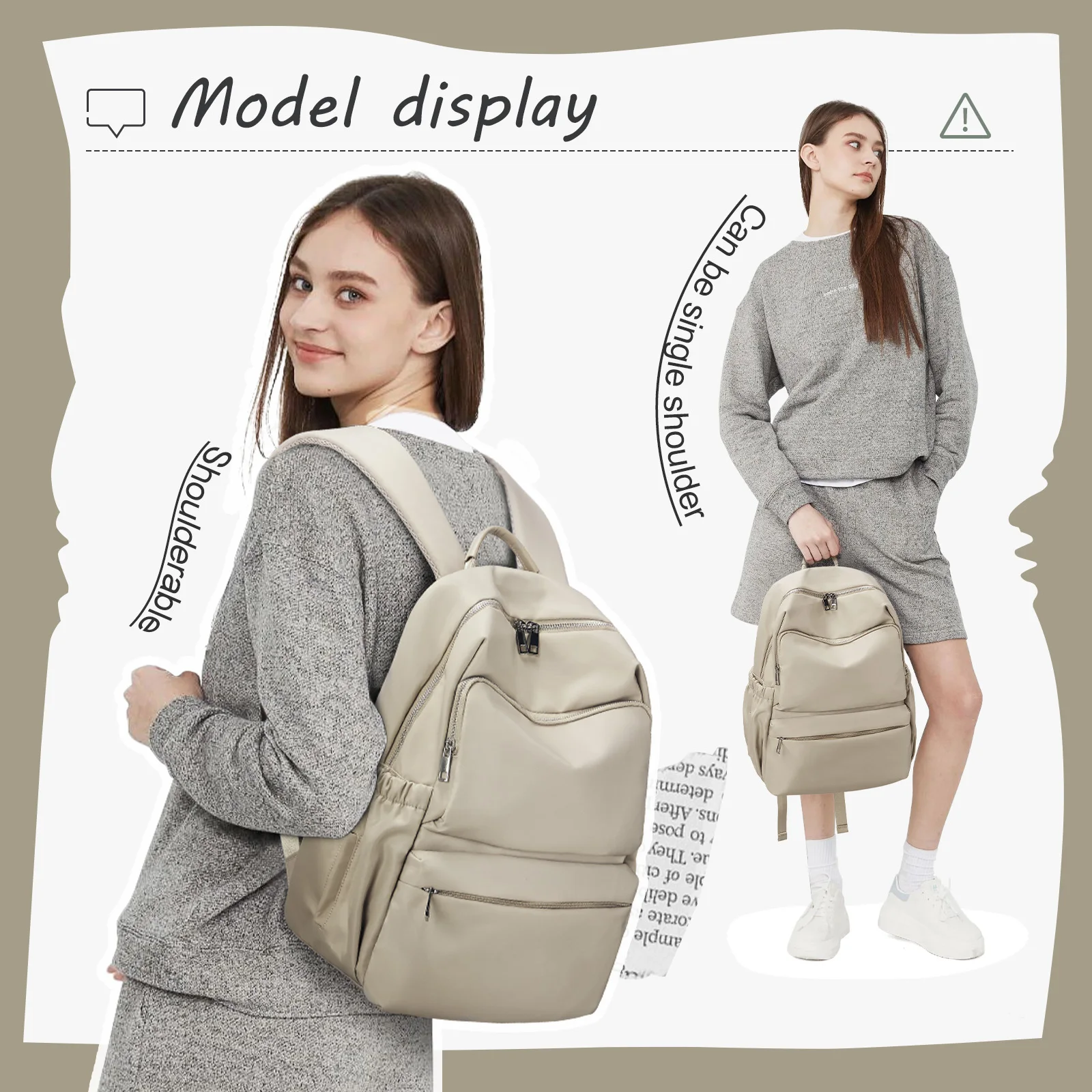 women's backpack short distance travel airline backpack official notebook Girls School Backpack Small Men Nylon Travel Backpack