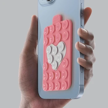 Silicones Suctions Phone Case Adhesive Mount Handsfrees, Strong Grip Holder for Selfie & Video for Most Model Phone