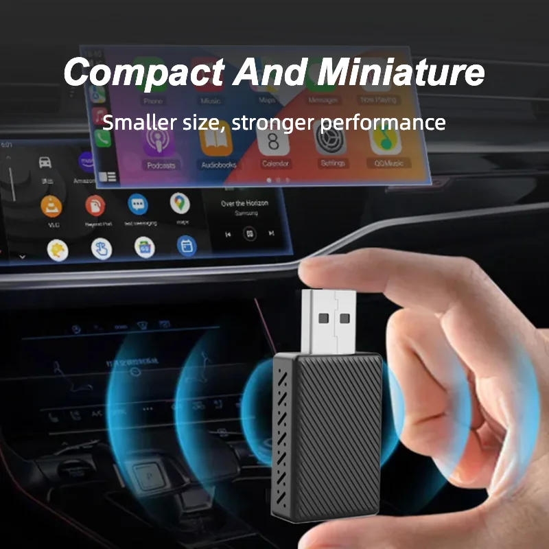 Wireless CarPlay 2-in-1 Box, Plug and Play, Portable CarPlay & Android Auto, AI 5GHz WiFi5 Transmission Speed 3