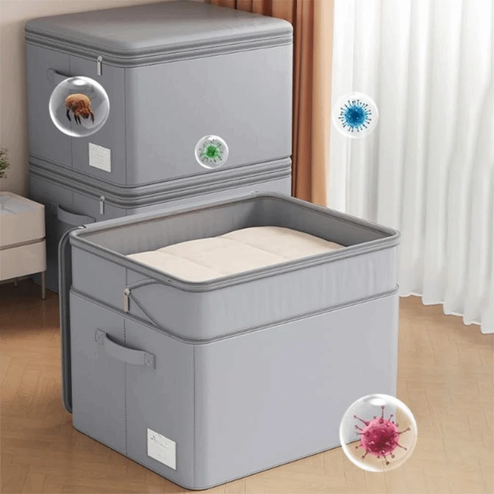 Oxford Cloth Compressible Duvet Storage Bag Large Capacity Dustproof Clothes Quilt Storage Bag Moisture-proof Foldable