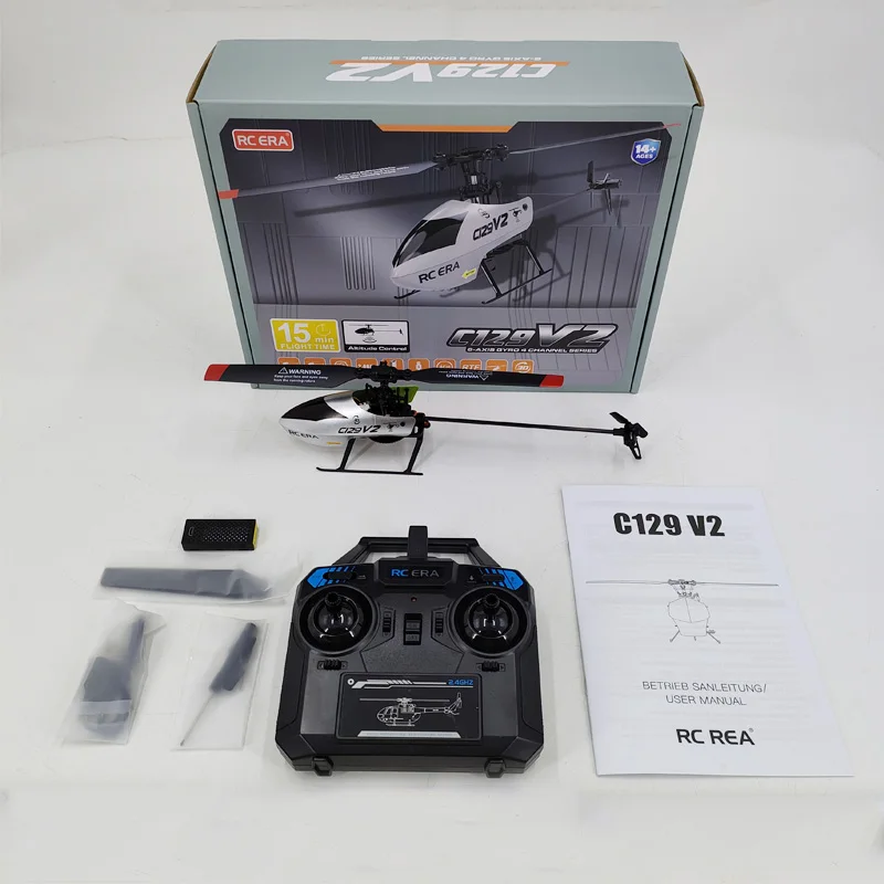 2.4Ghz RC Aircraft 4 Channel RC Helicopter C129 V2 with 6-Axis Gyro & 3D Flips, Altitude Hold,One Key Take Off/Landing COOLBANK 5