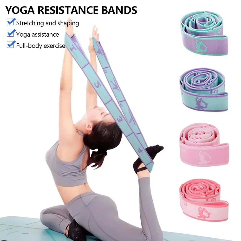 Resistance Band Yoga Auxiliary Stretching Belt Latin Training Elastic Bands Children Adults Pilates Dance Loop Fitness Tension