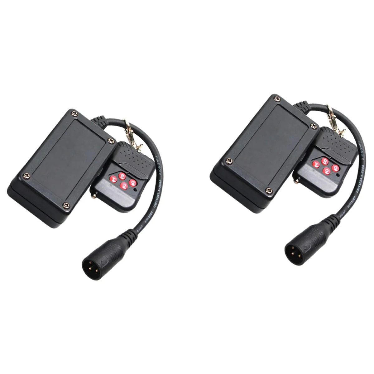 

2X Portable 3 Pins XLR Wireless Remote Control Receiver for Smoke Fog Machine DJ Stage Controller Receptor Fogging 400W