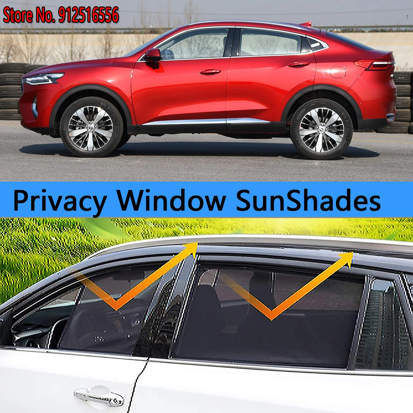 

Боковой солнцезащитный козырек, защита окон, солнцезащитный козырек, автомобильные аксессуары для Great Wall Haval F7X 2018 - 2023 2019 2020