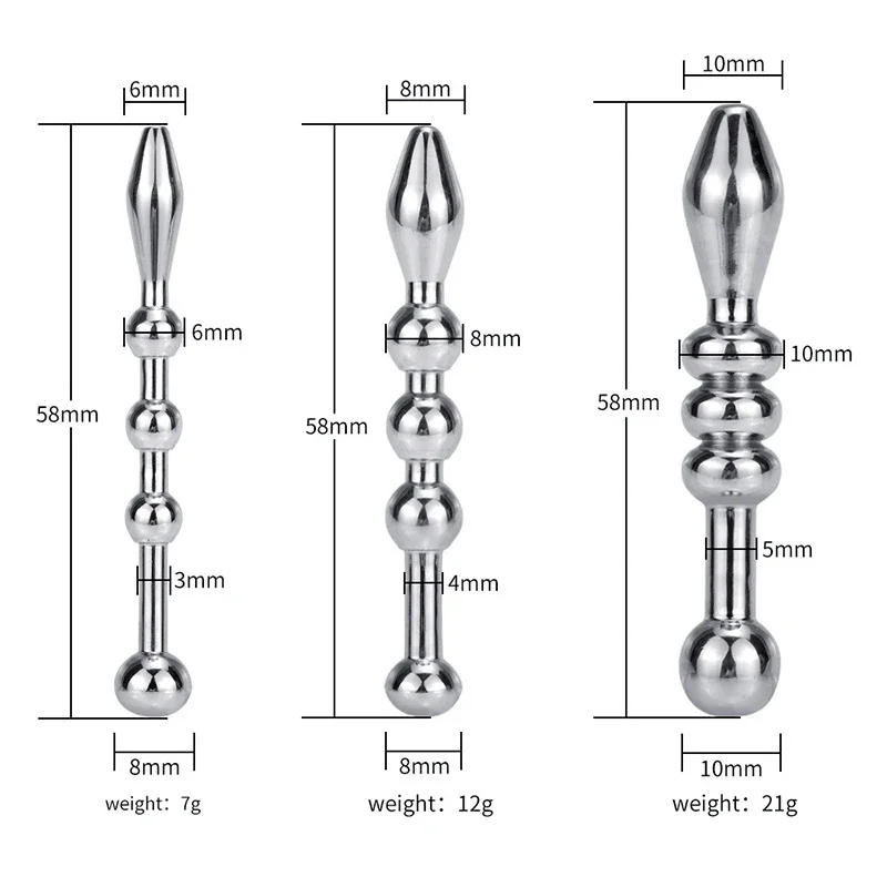 BUYBOOS Male Urethral Sounds Metal Horse Eye BDSM Stick Urethral Masturbator Adult Stick Dilator Penis Plug Sex Toy