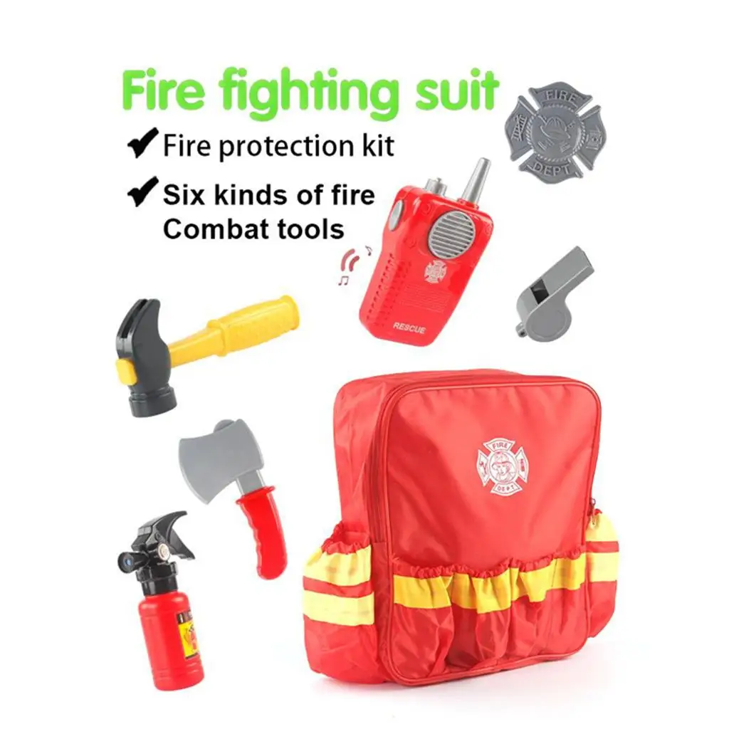 Toy Kids Firefighter Cosplay Costume for Boys Girls Carnival Party Sam Fireman Uniform Carnival Toys Outfits Work Clothing cosplay costume