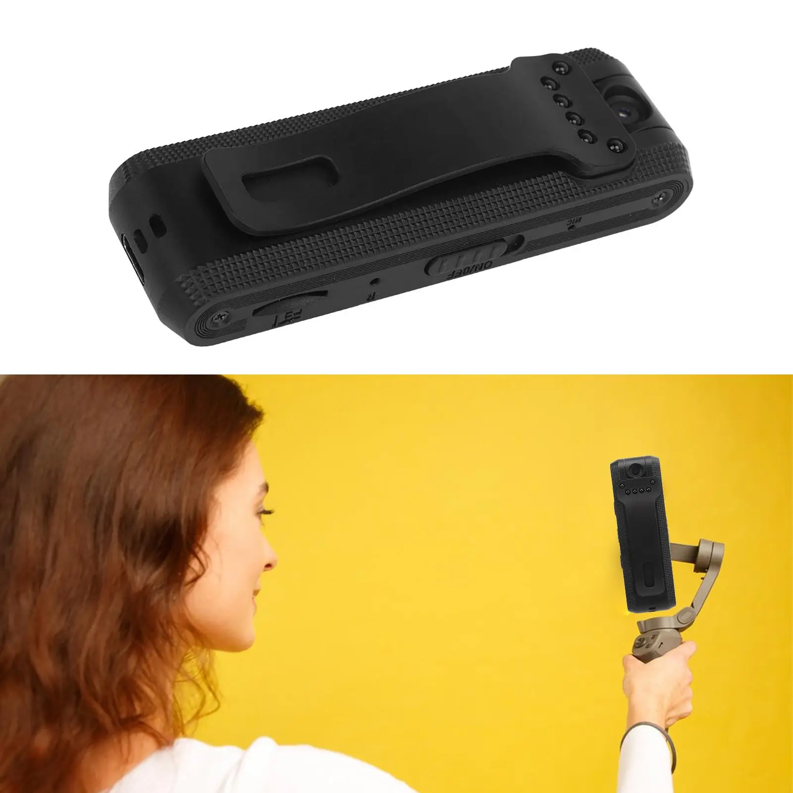 Portable Action Sports Microphone with Noise Cancelling & Back Clip-for travel -Friendly Design