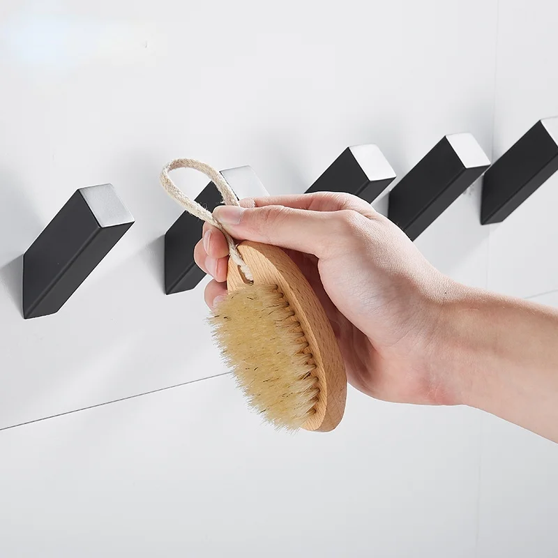 

Новый дизайн, аксессуары для ванной комнаты, крючок из нержавеющей стали 304 с черной и хромированной поверхностью для подвешивания одежды и сумок, крючок для пальто