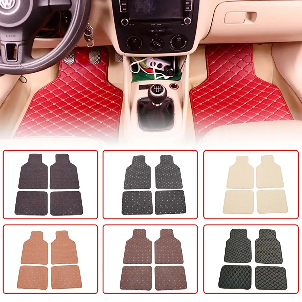 4Pcs Universal Car Floor Mats Carpet Mats Waterproof Anti-dirty Floor For All Cars