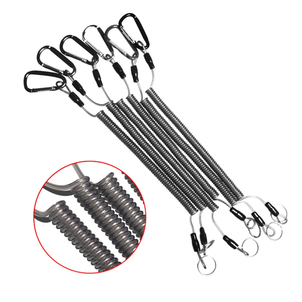 

Fishing Lanyard Boating Fishing Rope Retractable Coiled Tether Kayak Camping Secure Pliers Lip Grips Tackle Carp Fish Tool